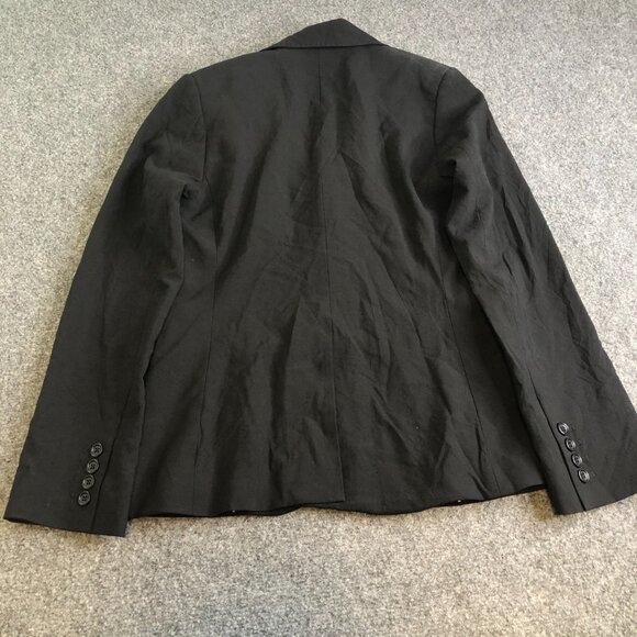 Banana Republic Womens Blazer Black Wool Blend Stretch Work Career Suit Jacket 2 - Picture 9 of 12